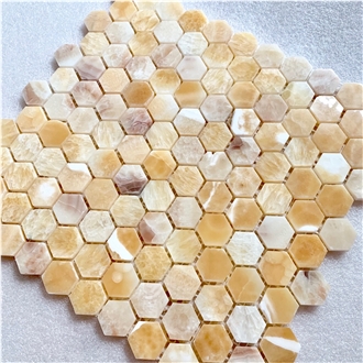 Interior Decoration Honey Onyx Mosaic Tiles