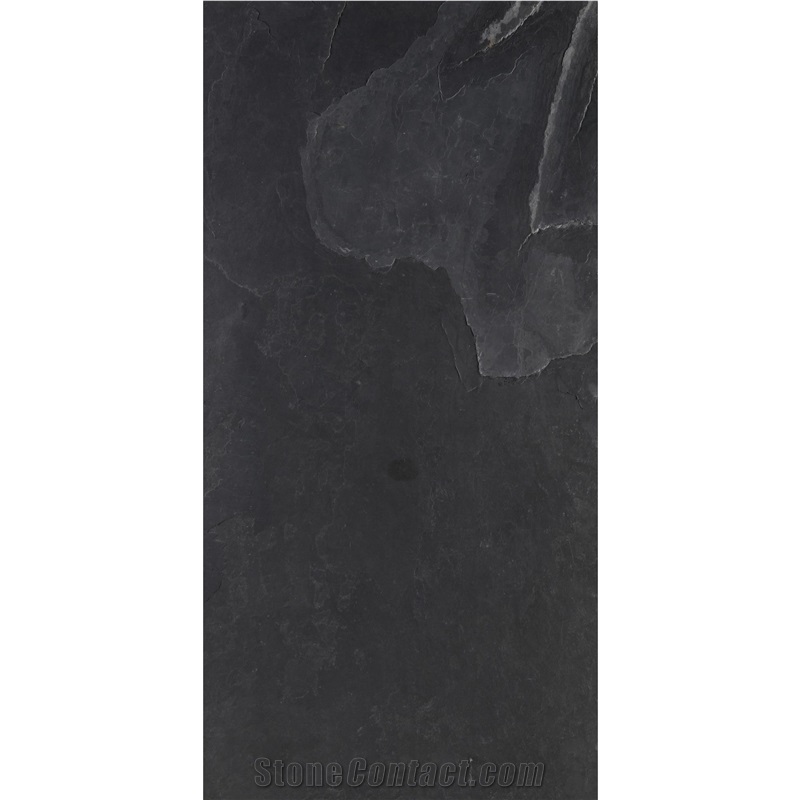 Luxury Indoor Black Polished Slate Tiles