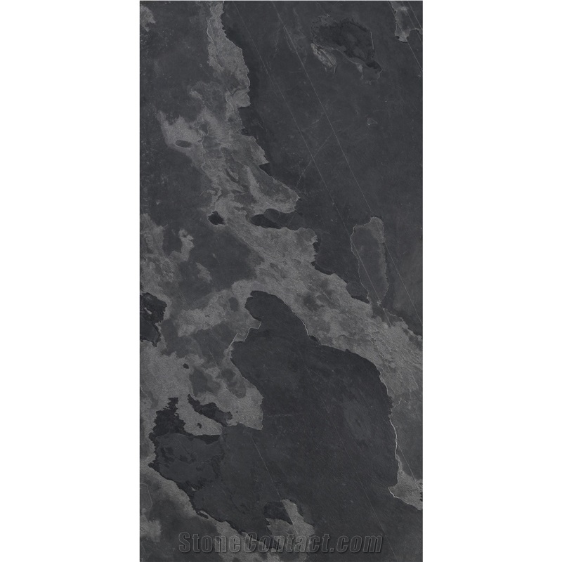 Luxury Indoor Black Polished Slate Tiles