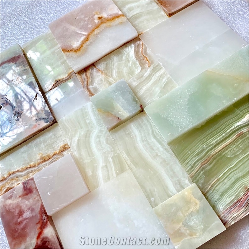 Luxury Mixed Color Onyx  Mosaic Tiles