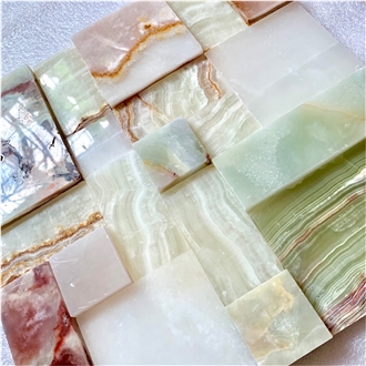 Luxury Mixed Color Onyx  Mosaic Tiles
