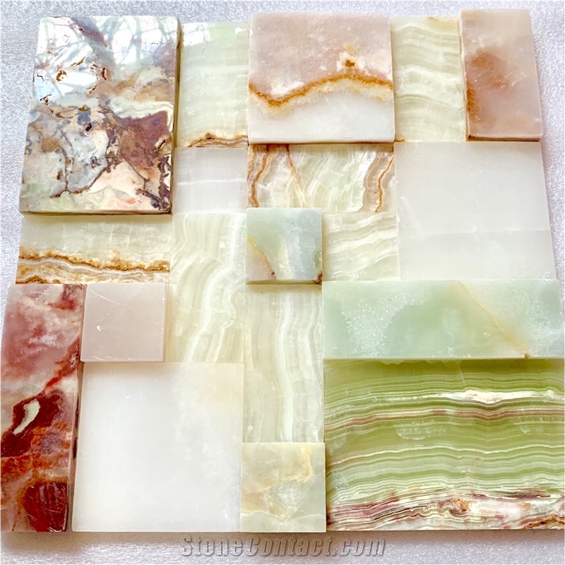 Luxury Mixed Color Onyx  Mosaic Tiles