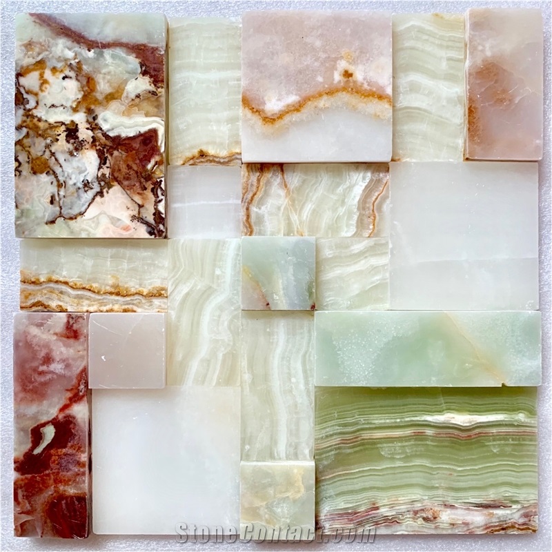 Luxury Mixed Color Onyx  Mosaic Tiles