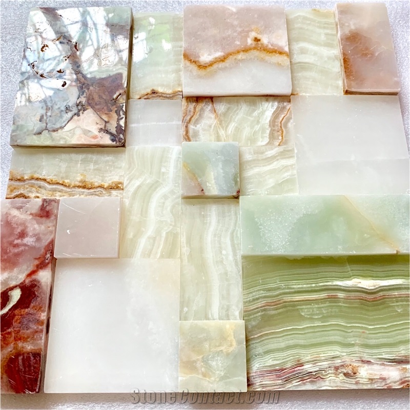 Luxury Mixed Color Onyx  Mosaic Tiles