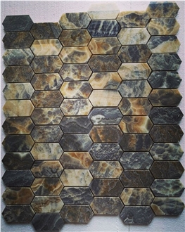 Nature Onyx Hexagon Mosaic Tiles