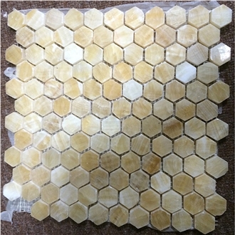Nature Onyx Hexagon Mosaic Tiles