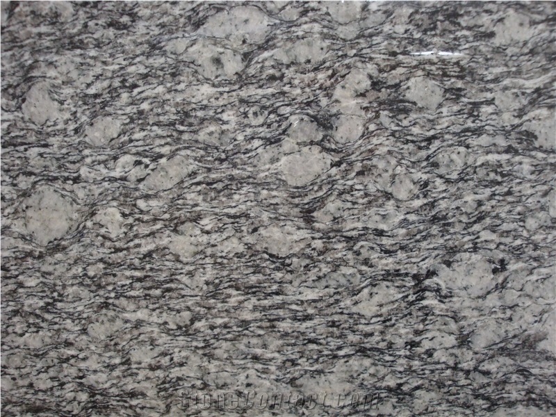 Spray White Nature Granite Slabs