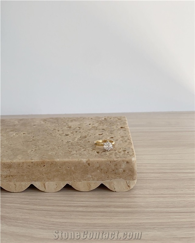 Travertine Custom Jewelry Dishes