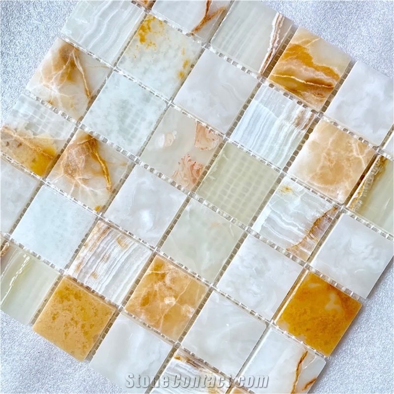 White Onyx Mosaic Tiles