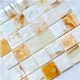White Onyx Mosaic Tiles