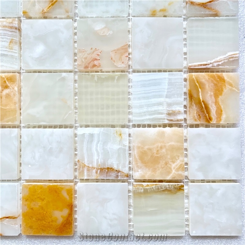 White Onyx Mosaic Tiles