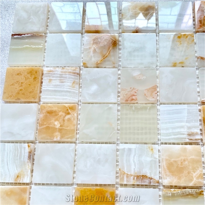 White Onyx Mosaic Tiles