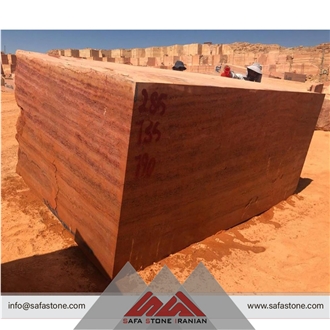 Azar Shahr Red Travertine Blocks