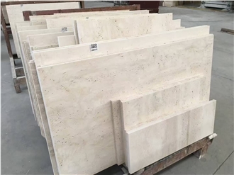 Bianco Sibillino Ivory White Travertine Slabs
