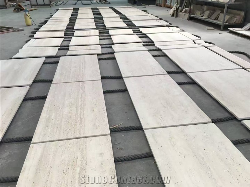 Bianco Sibillino Ivory White Travertine Slabs