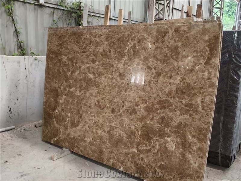 Crystal Light Coffee Brown Marble Slab Tiles