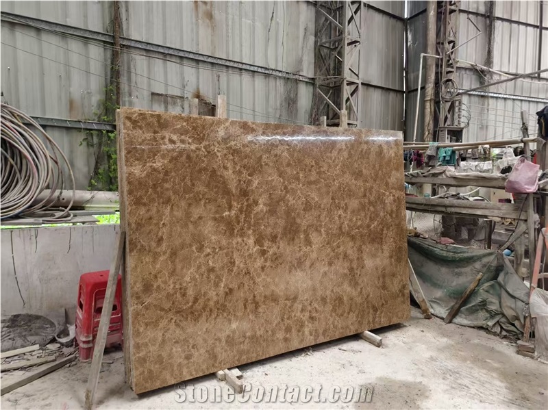 Crystal Light Coffee Brown Marble Slab Tiles