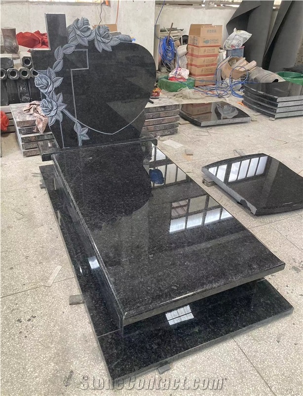 Angola Black Granite Single Monument