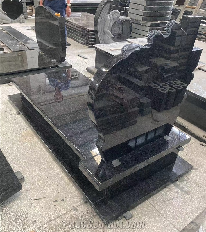 Angola Black Granite Single Monument