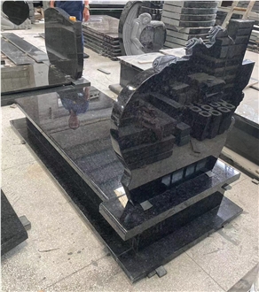 Angola Black Granite Single Monument