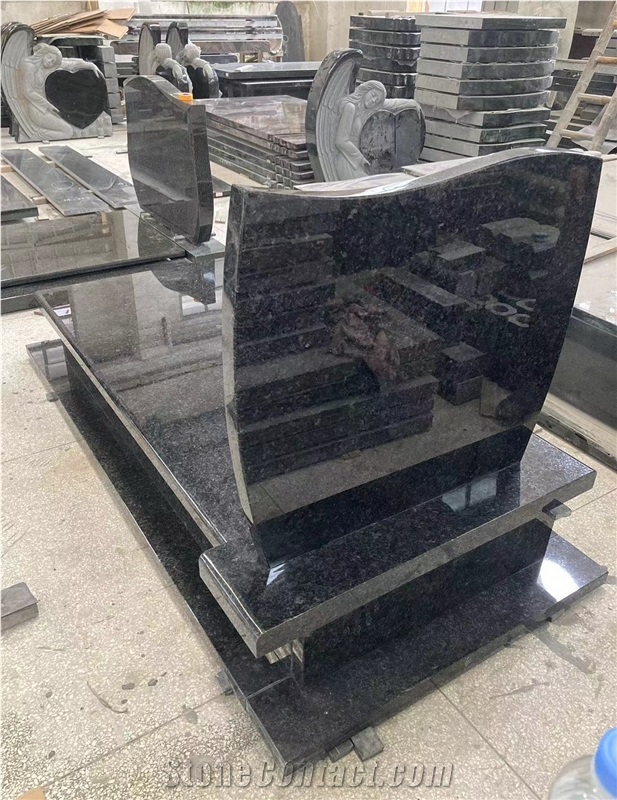 Angola Black Granite Single Monument