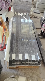 Black Granite Tombstone European Style Simple Curve Design