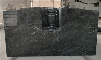 Blue Pearl Granite Double Gravestone