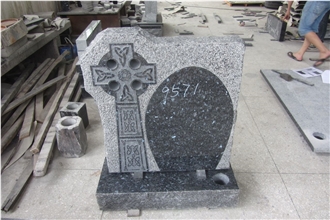 China Grey Granite Celtic Tombstone Memorial