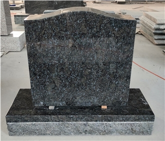 China Grey Granite Tombstone With Serp Top Western Style