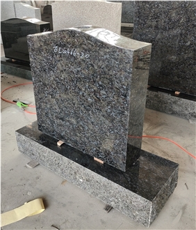 China Grey Granite Tombstone With Serp Top Western Style
