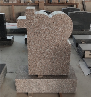 Dark Indian Aurora Granite Monument With Sandblasted Carving