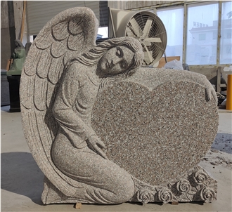 Dark Indian Aurora Granite Monument With Sandblasted Carving