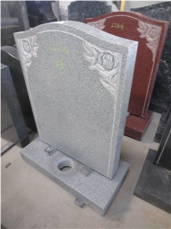 Gray Granite Headstone Upright Standard UK Style