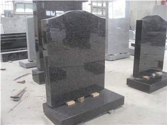Gray Granite Headstone Upright Standard UK Style