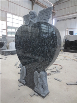 Gray Granite Headstone Upright Standard UK Style