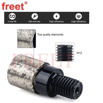 20Mm With M12 Arbor Wizard Bits For Granite