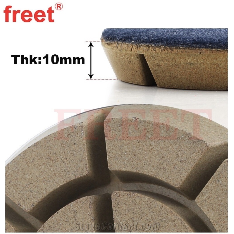 80Mm Wet Diamond Floor Polishing Pads For  Concrete