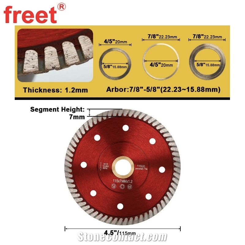 Diameter 115Mm Super Thin Diamond Tile Cutting Blade
