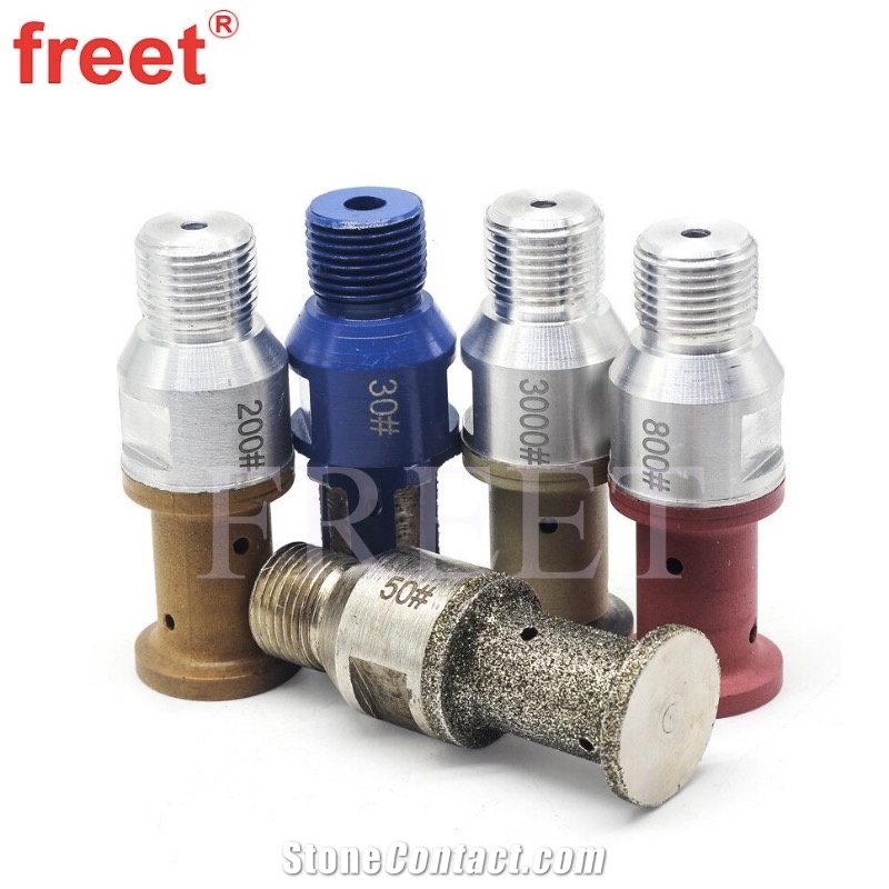 Diamond Finger Bit With 1/2 Gas Arbor For Slab Grinding