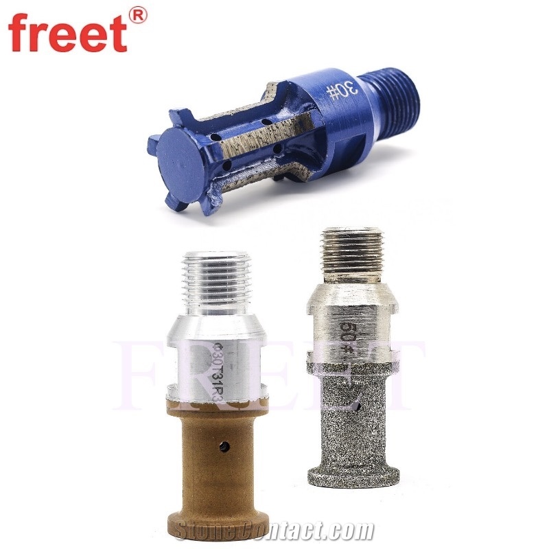 Diamond Finger Bit With 1/2 Gas Arbor For Slab Grinding