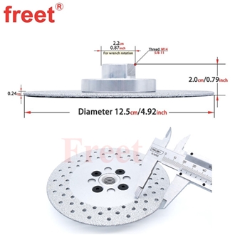 Diamond Tools 125Mm Vacuum Brazed Cutting Grinding Saw Blade