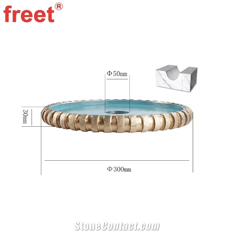 Segmented Diamond Edge Roman Profiling Wheel D300mm