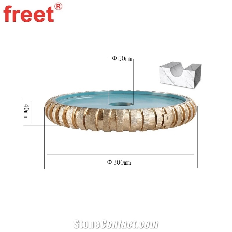 Segmented Diamond Edge Roman Profiling Wheel D300mm