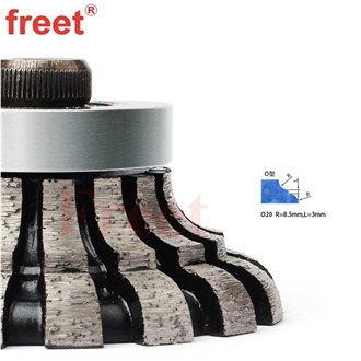 Segmented Half Bull-Nose Edge Profiling Router