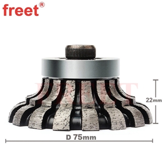 Segmented Half Bull-Nose Edge Profiling Router