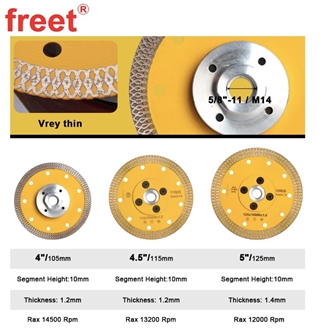 Ultra Thin 125Mm Diamond Turbo Tile Saw Blade