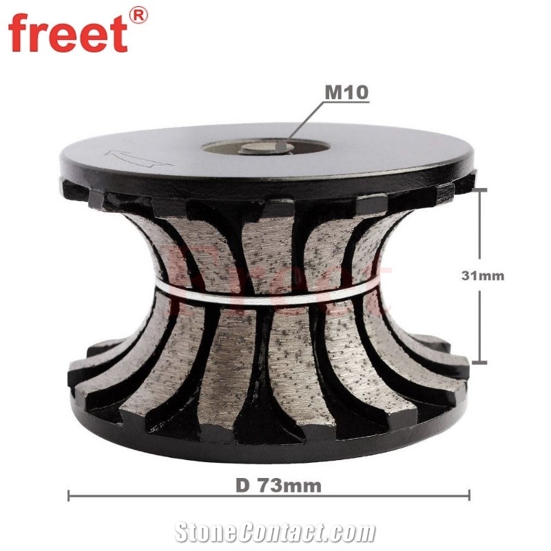 V Shape Full Bullnose Segmented Diamond Router Bits