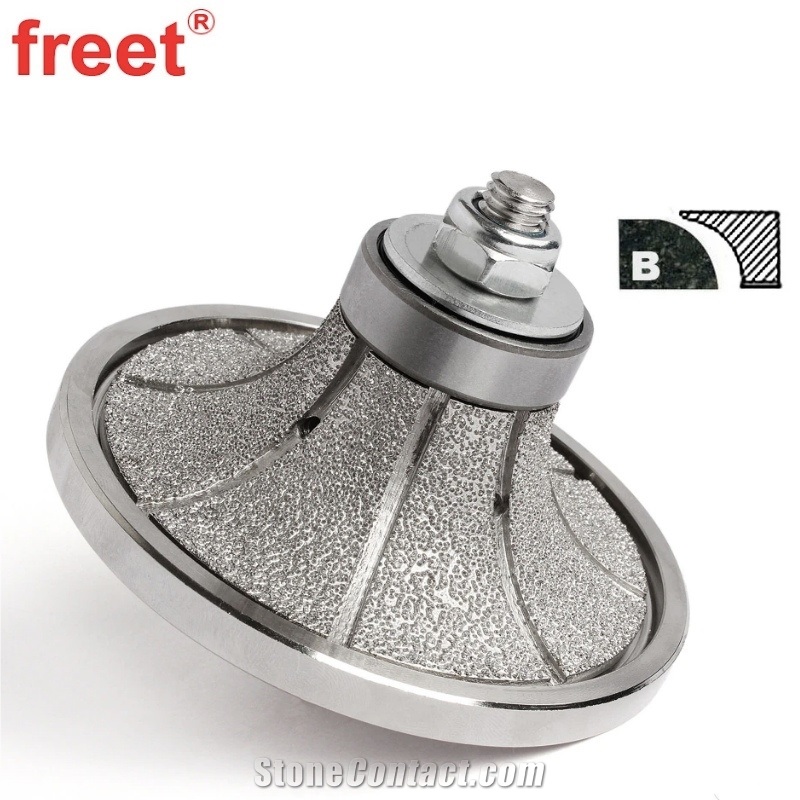 Vacuum Brazed Demi Bullnose Diamond Profile Router Bits