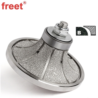 Vacuum Brazed Demi Bullnose Diamond Profile Router Bits