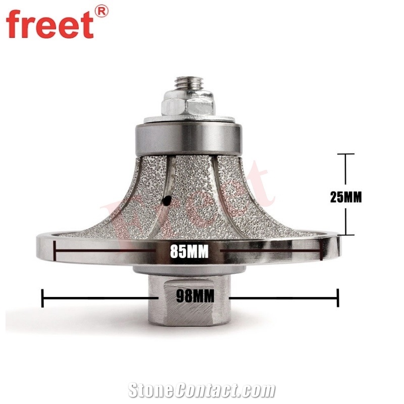 Vacuum Brazed Demi Bullnose Diamond Profile Router Bits